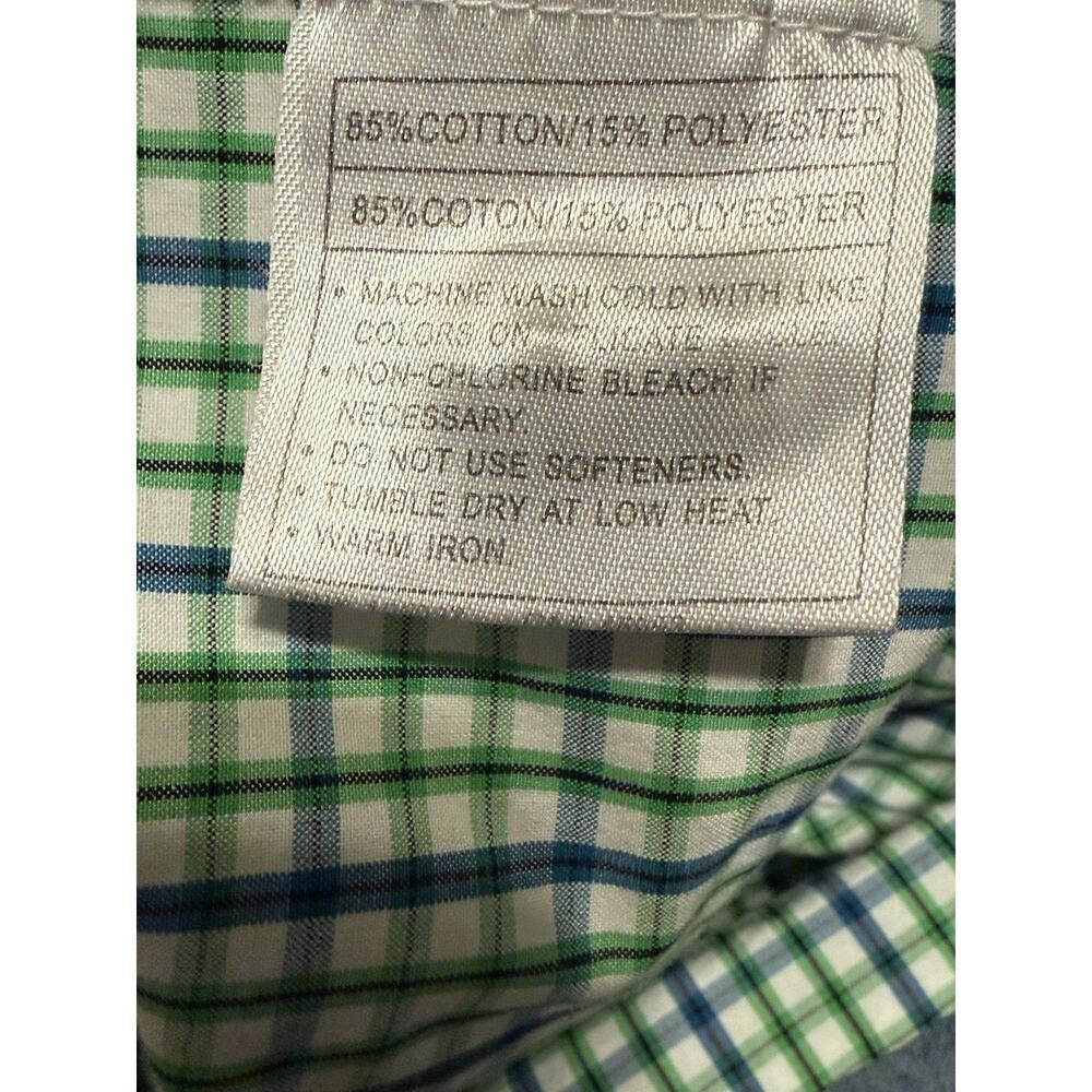Ariat Pro Series Short Sleeve Button Down Blue/Green Gingham Plaid Men’s XL - Picture 4 of 8